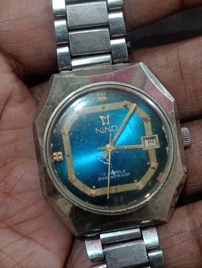 Nino Swiss Manual Hand winding watch Blue dial color