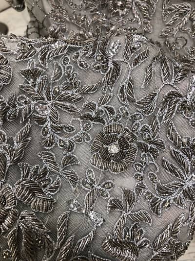 Grey formal wedding dress