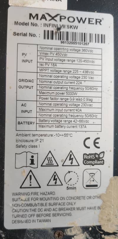 5kw solar inverter infini model 4 sale