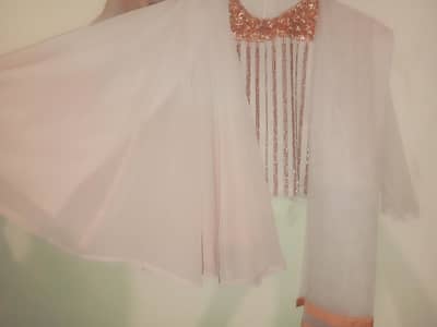 pastel pink and dark pink sharara with short choli