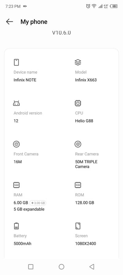 Infinix note 11