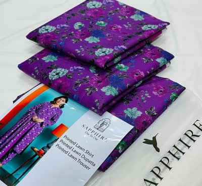 Brand New Unstitched Lawn Suit For Ladies  25% off