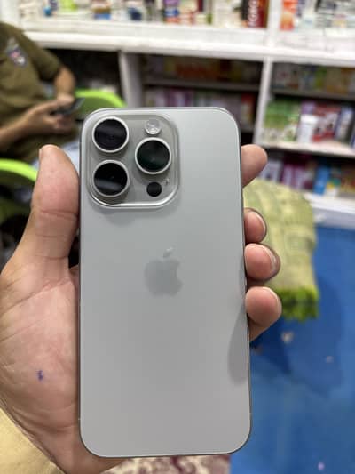 iphone 15pro natural titanium all ok phone he