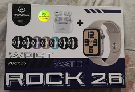 Rock 26 Smart Watch + Wireless Earbuds Combo | 10 in 1 Features