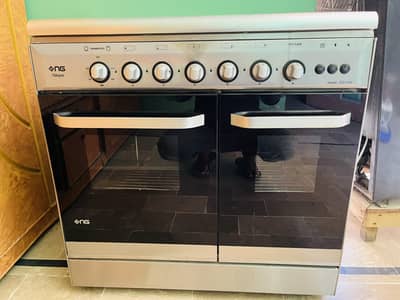 NasGas DG-534 cooking Range - 5 Burner Double  Door - Stainless Steel