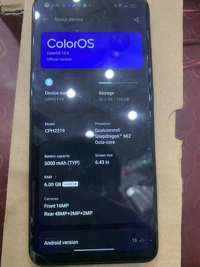 oppo f19 all ok pta approved