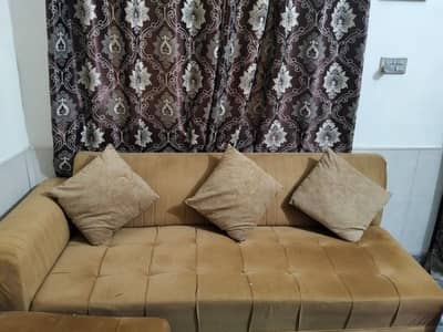 L shape Sofa Brown colour
