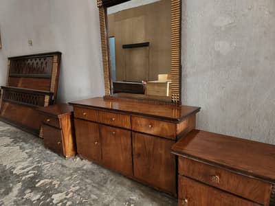 Double Bed complete set with dressing and side tables