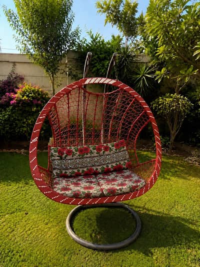 Beautiful handcrafted hanging garden swing available