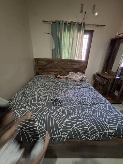 king size bed set with side tables and dressing