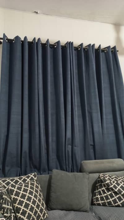 navy blue 4 curtains