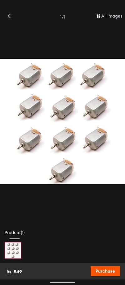 Pack of 10 DC motor