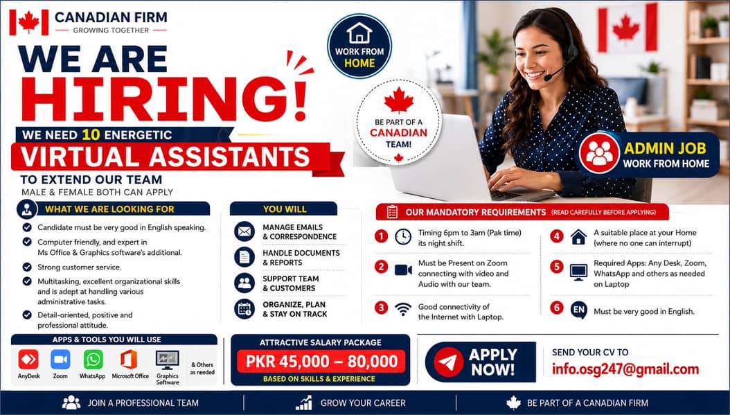 We are Hiring Virtual Assistant -(Work from Home) 0