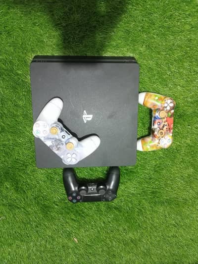 PS4 Slim Full Setup 3 Controllers Steering Wheel & Games 