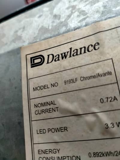Dawlannce Refridgerator 9193LF Chrome/Avante