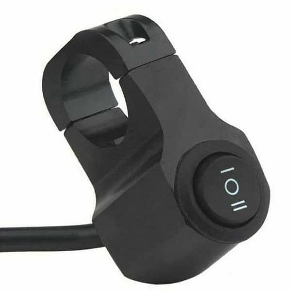 Motorcycle Aluminium Handlebar Headlight Switch - Three-Position, 12V, 220W Waterproof Fog Spotlight Switch