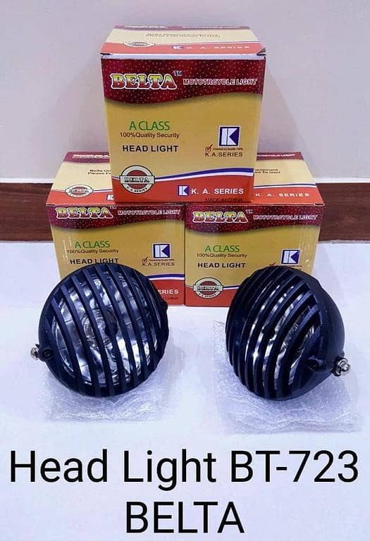 BELTA BT-723 Café Racer Headlight with Metal Body for Custom Motorcycles