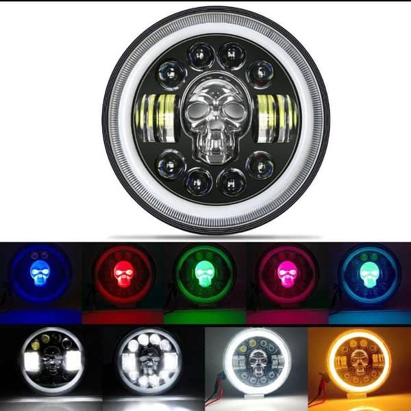 Motorcycle 7 inch round shape Metal body  skull panel for all bikes ( speacialy all alter bikes cd70 cg125 cafy racer )