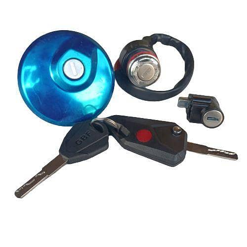 Motorcycle suzuki gs 150 computer key switch kit ( imported quality + computer key + extra remote key + no other key any can fit in )