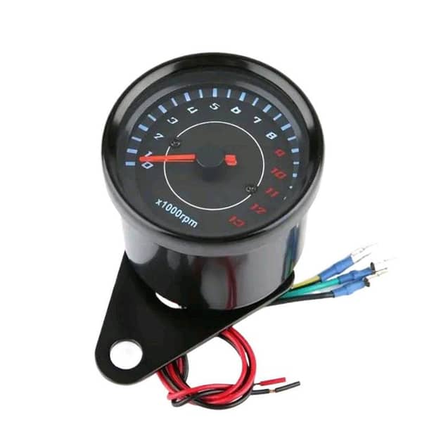 RPM Meter Tachometer 12V with LED Backlight — Universal Fit for CD 70, CG 125, YBR, GS 150 (Waterproof, China-made Quality)