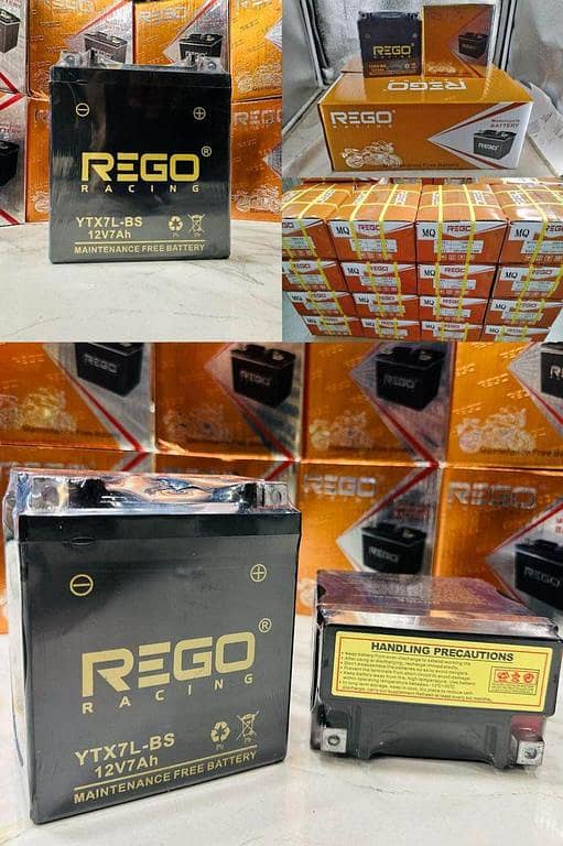 Motorcycle Dry Gel Battery – 12 Volt – 7 Amp – Suzuki GR150 – Honda CB150F CB125F – Yamaha YBR 125 YBZ G ( ReGo +Li moto + Hjg )
