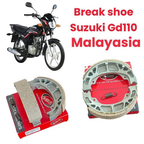 Motorcycle Suzuki GD110 Brake Shoe Set (Imported Malaysia Quality)