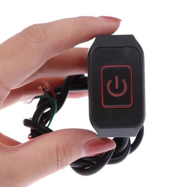 Motorcycle Waterproof 22mm Handlebar On/Off Switch with LED Button Lights (7/8", imported)