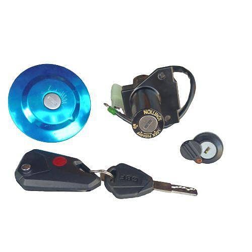 Motorcycle yamaha ybr 125 computer key 3 pcs switch kit  ( imported quality + complete kit + computer key + no other any  key can fit it )