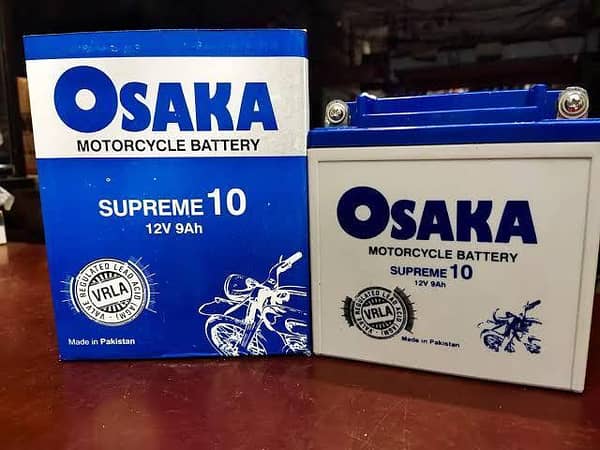 Osaka (Supreme 10) 12v 9amp Rechargeable Maintenance Free Dry Battery for suzuki gs 150 nd other motercycles