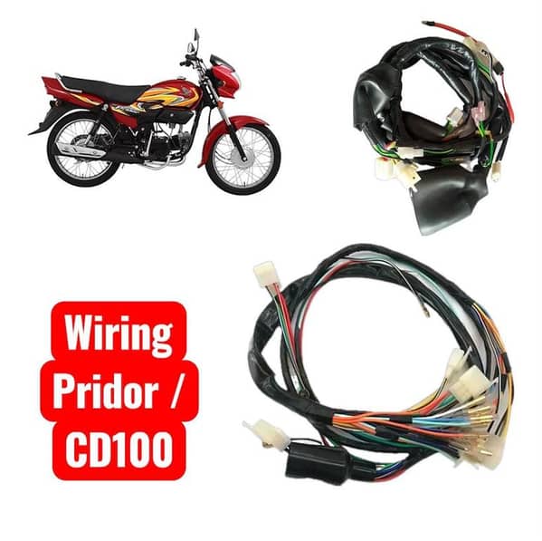 Motorcycle Harness Wire Pridor/CD100 (Genuine quality)/ Wiring Complete Pridor ( made in cooper quality )