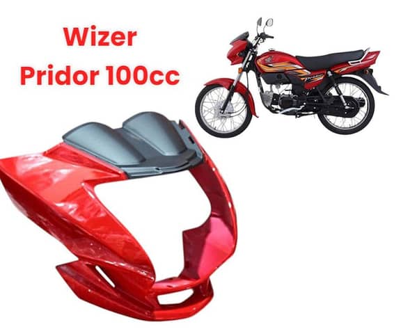 Motorcycle Pridor 100cc New model Front Headlight beam Wizer ( 2021 to 2026 model) Red /black /blue