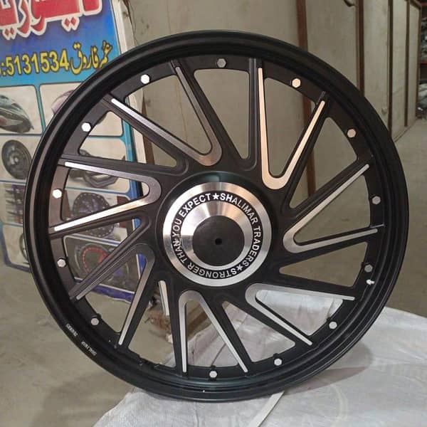 Motorcycle honda  cg125  alloy rims ( for all new nd old models + self start )