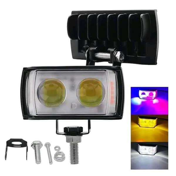 Motorcycle Fog Lights Warning Splash/Flash Light 4 Color 12V-32V 50W LED Lamps