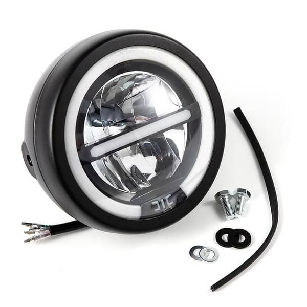 Motorcycle Universol 5.75 inch Round LED Headlight with Yellow/White DRL