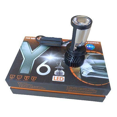 H4 Headlight Hi/Low Beam Universal Projector Lens Light for All Bikes (YBR, Suzuki, Honda, and More)