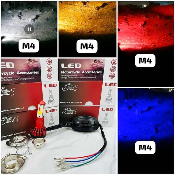 Motorcycle M4 Inner Headlight with 5 Functions for YBR, CD70, CD125 (DC12V-36V, 30W-50W, 3000-5000LM)
