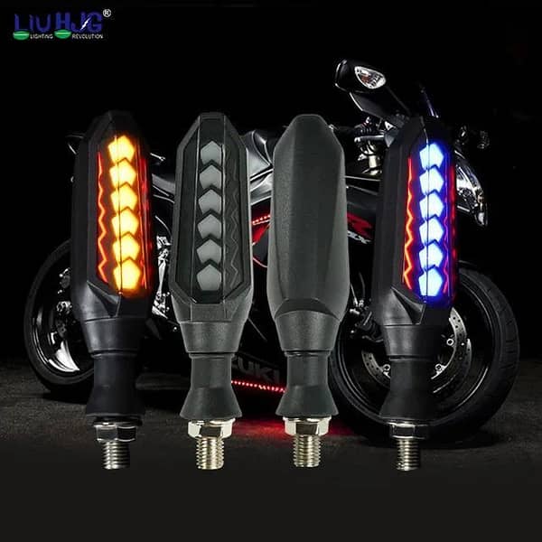 2 pcs Motorcycle LED Indicator Turn Signal with Running/Scanning Light 12V (Imported)