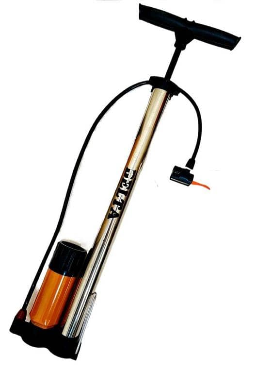 Universol Portable Mini Hand Air Pump for All Tires (High-Pressure with Built-In Meter)