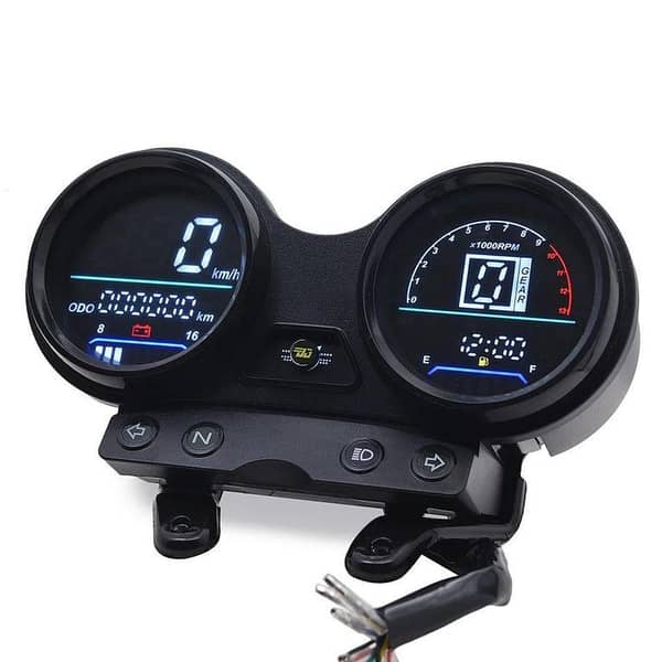 Motorcycle Digital Meter for YBR All Models (YBZ/DX/125) - Electric RPM Bright Display, Imported Quality, Waterproof