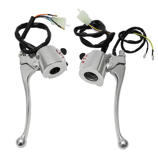 Motorcycle CG125 Down-Model Handlebar Switch Assembly Grip Set (Silver) for Imported Bikes