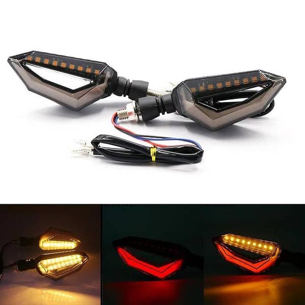 Motorcycle Universol LED Dual-Function Indicators, 2pcs – Dark Parking Light, Imported Quality, Fit on All Bikes