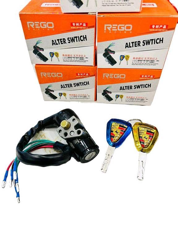Motorcycle Computer Key Alter Switch On/Off/Lock for All Bikes (Fits CD70cc, 125, Alter CAFY Racer)