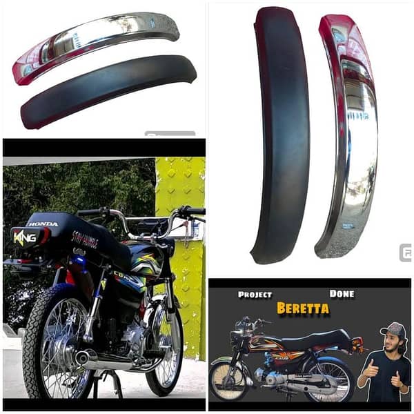 Motorcycle Rear Mudguard for 70cc CD70 Series (Pure Flexible Quality)