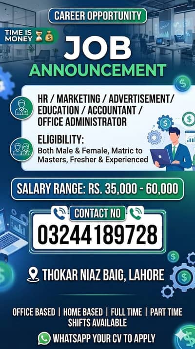 Jobs available for full time & part time