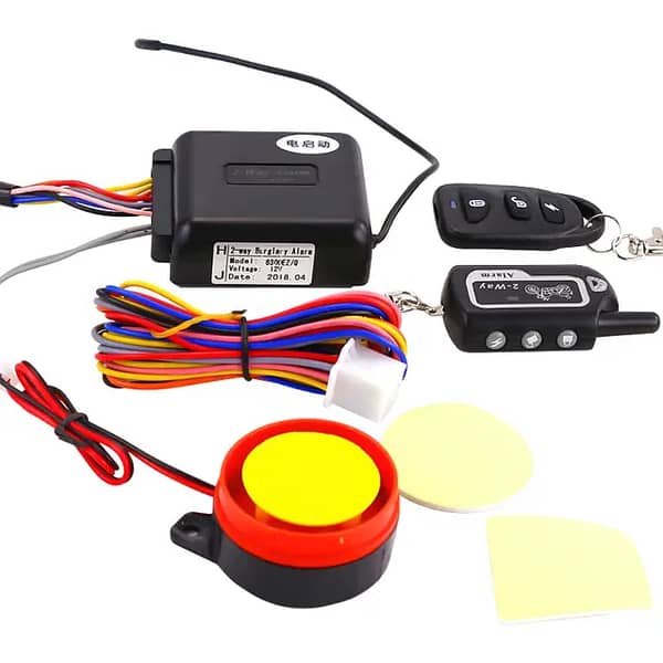 Motorcycle 12V 2-Way Anti-Theft Device with Wireless Lock, Remote Start, Alarm and GPS. .