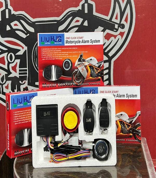 Motorcycle Push Button Security Alarm System for YBR, Suzuki, and Honda. .