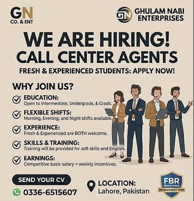 Hiring open in Call Center for Fresh Students