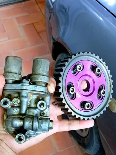 Honda civic D15/D16 HKS after market cam pulley vtec solenoid