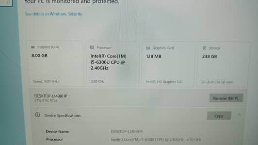Fujitsu comney Al in one  I5=6 generation