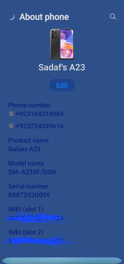 Samsung Galaxy A23  (6GB/128GB)-10/10 Condition PTA Approved with box